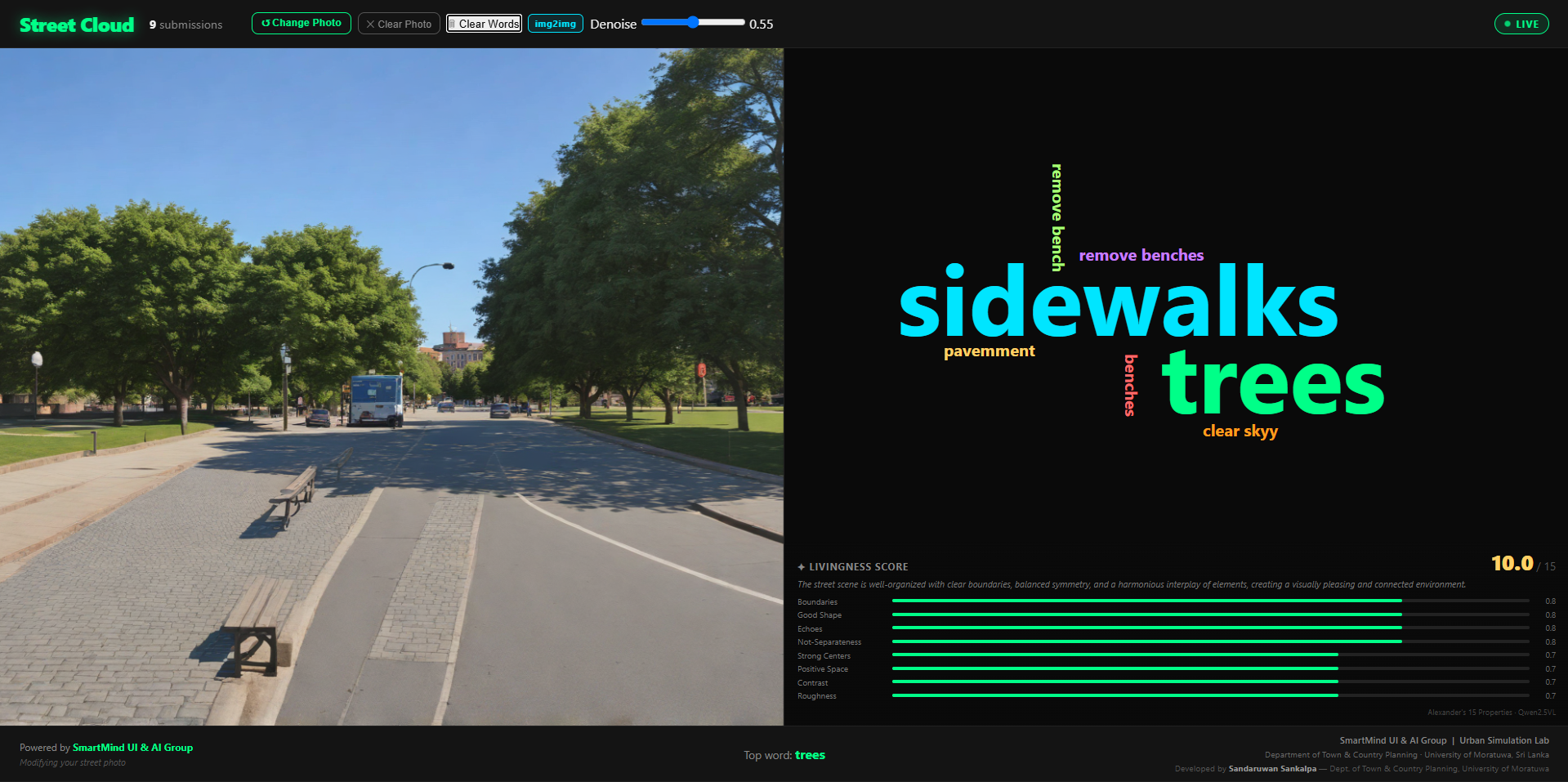 Existing street condition